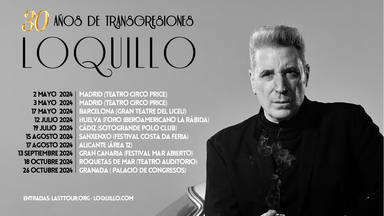 Loquillo anuncia las nuevas fechas de su gira de teatros, "30 años de transgresiones"