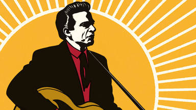 Imagen de una de las tres portadas de la biografía de Johnny Cash de Robert Hilburn.