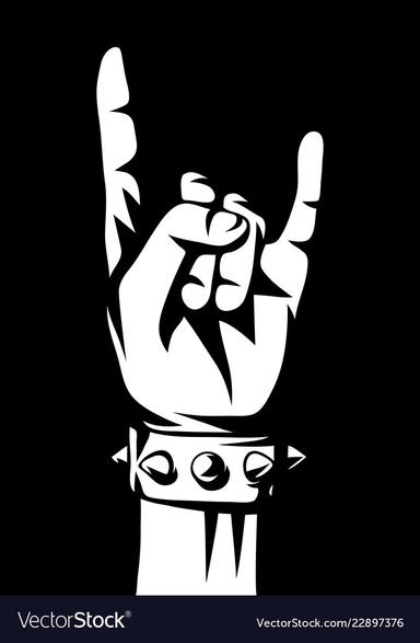 Rock and roll or heavy metal hand sign.