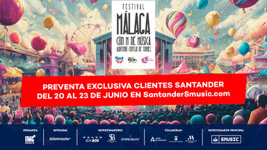 'Málaga con M de Música': preventa exclusiva para clientes Santander desde el próximo 20 de junio