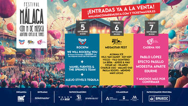 Los únicos puntos de venta oficiales para comprar tus entradas de Málaga con M de Música: evita estafas