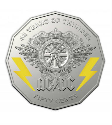 AC/DC inmortalizados en monedas