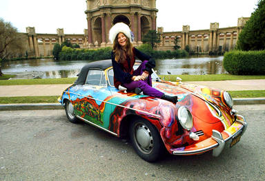 Janis Joplin en su Porsche