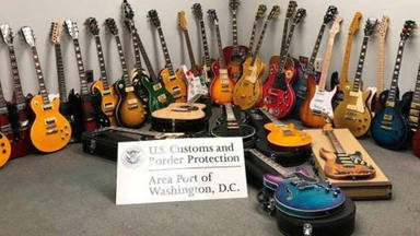 Interceptadas más de 36 guitarras falsas que pretendían hacerse pasar por modelos de Slash o Jimmy Page