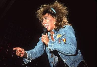 DETROIT - AUGUST 28: American-Swiss singer and actress, Tina Turner performs at the Joe Louis Arena during her Private