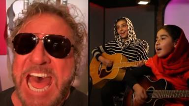 ¿Sammy Hagar (Van Halen), Chad Kroeger (Nickelback) y un coro de niñas afganas cantando Steve Miller?