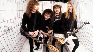 Tercera formación de Metallica: Jason Newsted, Kirk Hammett, Lars Ulrich, James Hetfield