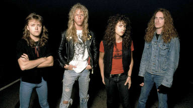 La segunda formación de Metallica: Lars Ulrich, James Hetfield, Kirk Hammett y Cliff Burton
